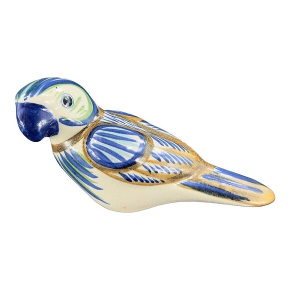 Hand Made Mexican Pottery Large Bird Figurine Artist Signed Folk Art Tonala VTG - Picture 2 of 15